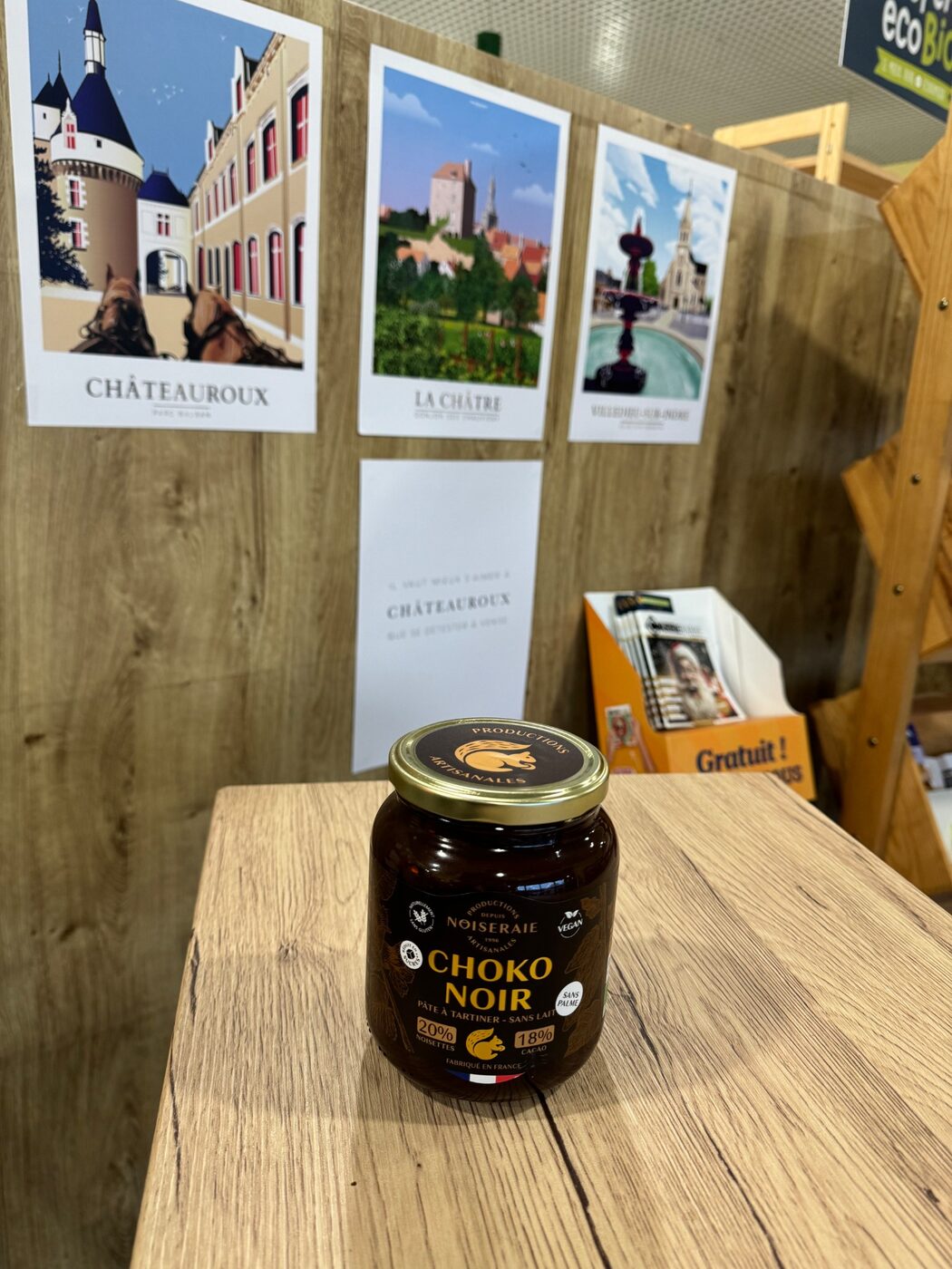Pâte à tartiner artisanale proposée dans l’épicerie bio